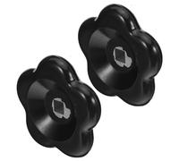 TEHAUX 2pcs Black Bakelite Hose Spigot Hand Wheel with 7x7mm Square Hole, Ergonomic Design and Precision Manufacturing for Outdoor Faucet Valve Stem Replacement, for Exterior Water Spigot