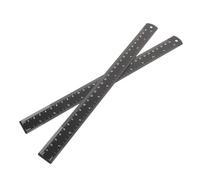 TEHAUX 2pcs Black Metal Ruler 30cm Flat Aluminium Alloy Measuring Tool with Precision Measuring and Stable Structure for Woodworking and Drawing Tasks