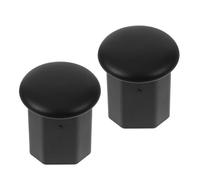 TEHAUX 2pcs Black Tpe Hockey Stick End Cap Cover Octagonal Shape for Universal Fit, Easy Installation and Enhanced Grip, Field Hockey Accessory for Improved Control and Protection