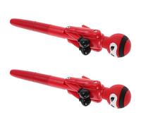 TEHAUX 2pcs Boxing Themed Student Ballpoint Pens Ergonomic Comfort and High Visibility, Red Plastic Ink Pens for Office and Home Office Supplies, Smooth Write 1.0mm Tips