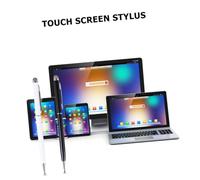 TEHAUX 2pcs Capacitive Touch Screen Stylus Pens with Flexible Cloth Nib Lightweight Design for Smooth Writing and Drawing Tablets Smartphones Black and White