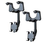 TEHAUX 2pcs Car Rearview Mirror Bracket Adjustable Rotating Phone Holder for Vehicle Cellphone Trip Recorder Navigation Support