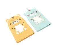TEHAUX 2PCS Cartoon Tiger Bath Mitts, Blue and Yellow Exfoliating Shower Gloves for ’s Body Cleaning and Bathing