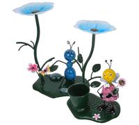 TEHAUX 2pcs Charming Bird Feeders Mini Garden Decor Outdoor Sculptures Ornament for Balcony Window Garden Lovers