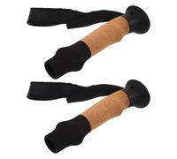TEHAUX 2pcs Cork Trekking Pole Handle Grip Replacement with Wrist Strap for 18mm Diameter Walking Stick, Ergonomic Soft Cork and Eva Foam Handles for Hiking and Outdoor Use