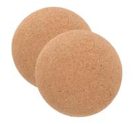 TEHAUX 2pcs Cork Yoga Bricks Cork Massage Ball Fitness Roller Ball for Yoga Practicing Muscle Recovery