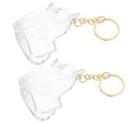 TEHAUX 2pcs Dog Hair Keychain Set with Abs Plastic Bottle, Easy Organization and Showcase Pet Fur Keepsake Pendant for Handbag Or Purse, Puppy Hair Storage Memorial