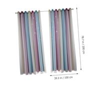 TEHAUX 2Pcs Double-layer Gradient Tulle Window Curtains Insulated Blackout Drapes for Bedroom Living Hollow Star Design Privacy Shield Purple