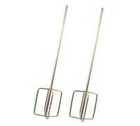 TEHAUX 2Pcs Electric Drill Mixing Rods for Cement and Paint High Hardness Stirring Sticks Construction Fluid Mixer Accessories for Home and Site Use