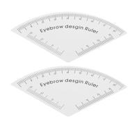 TEHAUX 2pcs Eyebrow Drawing Ruler Pvc Brow Shaper Tool for Precise Brow Mapping and Reusable Use Suitable for Professional Use and Home Makeup Sessions