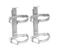 TEHAUX 2pcs Fire Extinguisher Wall Mount Brackets Galvanized Iron Holder for Home Office Vehicle Practical Fire Extinguisher Hanger Easy Installation