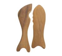 TEHAUX 2pcs Fish Shape Wood Massage Boards for Home Use, Wooden Gua Sha Tools to Relax Muscles and Bones and Promote, Lightweight Manual Massage Tool Set