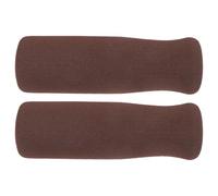 TEHAUX 2Pcs Foam Non-Slip Handlebar Grips Brown for Trekking Pole, NBR Soft Sponge Replacement Covers for Bicycle, Fishing Rod, and Motorcycle Handles