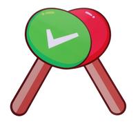 TEHAUX 2pcs Game Answer Paddle Judging Paddle Multi-Functional PVC Material Simple Look Design Craftsmanship Strong and Stable Structure for Primary School and High School Classrooms