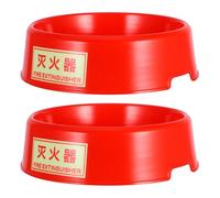 TEHAUX 2PCS Glow Fluorescent Fire Extinguisher Base Stand for 5-8kg Extinguishers - Plastic Storage Holder Bracket for Car, Kitchen, Outdoor and Public Areas