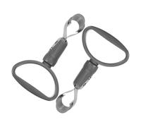 TEHAUX 2pcs Gray Half Circle Disabled Assist Handles for Car and Subway - Portable Automotive Grab Bars with Hand Grip for Elderly Standing Safety and Armrest Support