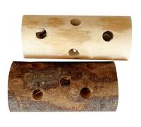TEHAUX 2pcs Guinea Pig Hamster Chew Stick Bunny Biting Playthings Boredom Change Bad Chewing Behavior Wooden Stick Teething Unique Shapes Pets Home Small Pets