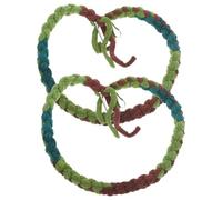 TEHAUX 2pcs Hermit Crab and Reptile Climbing Rope Made of Cotton Rope with Green Vine Shape, Promotes Curiosity and Easy Cleaning for Playtime and Climbing Activities