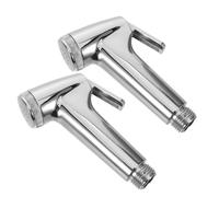 TEHAUX 2pcs High Pressure Bidet Toilet Sprayer Head Plastic Handheld Shower Nozzle for Rv Bathroom Cleaning Diaper Cloth Muslim Shower Jet with Easy Installation