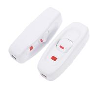 TEHAUX 2pcs Inline Electrical Light Switches with Indicator Light Overload Protection Table Lamp Cord Switches for Bedroom Dining Installation Off Status