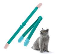 TEHAUX 2Pcs Kitten Eye Cleaning Brush Soft Cat Tear Stain Remover Comb Portable Hair Grooming Tool for Cats Comfortable Touch