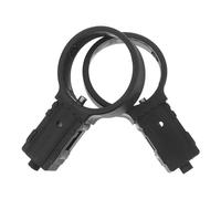 TEHAUX 2pcs Ladder Replacement Rings Telescopic Ladder Sleeve Connectors with Noise Reduction and Friction Management Features Black Abs Plastic Aluminum Tubes 7.2cmx6.8cm Inner Hole