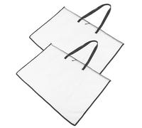 TEHAUX 2pcs Large Capacity Artwork Bag Portfolio Case Carrying Pouch for Artists Sketching and Storage Convenient Handheld Design for Art Supplies and Documents