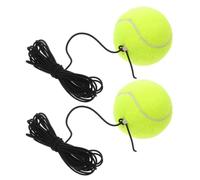 TEHAUX 2pcs Lightweight Tennis Trainer Rebound Balls with Elastic String, Chemical Fiber Material, Compact Design for Beginner Tennis Training and Practice