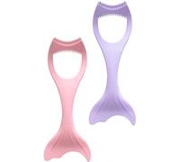 TEHAUX 2pcs Make up Tools Eyeliner Tool Brush Silicone Curvature Fits Eye Shape Multi-purpose Does Not Hurt Skin Women Professionals Makeup Aids