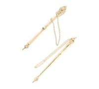 TEHAUX 2pcs Metal Jewish Bible Reading Pointer for Torah Scrolls with Crown Onion Heads Portable Finger Tool for Bar Mitzvah Synagogue Scripture Study Aid