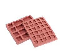 TEHAUX 2pcs Mini Silicone Brick Molds for Dollhouse Construction DIY Crafting Reusable Concrete Paver Molds with Authentic Red Brick Texture for Sand Table and Miniature Landscape