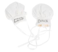 TEHAUX 2pcs Miniature Chef Hats for Dolls Tiny Cook Caps Lightweight Decorative Mini Hats for Dollhouse Kitchen Bakery Role Play Accessories
