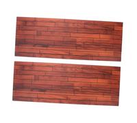 TEHAUX 2pcs Miniature Wooden Floorboard Tiles for Dollhouse Flooring Realistic Design for Victorian Modern Miniature Homes Low Maintenance Handcrafted Dollhouse Accessory