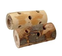 TEHAUX 2pcs Natural Apple Wood Chew Stick for Small Pets Safe Teething for Rabbits Hamsters Guinea Pigs Chinchillas Comforting Biting Playthings for Healthy Teeth Grinding and Foraging