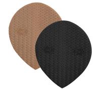 TEHAUX 2pcs Non-Slip Shoe Sole Pads for Sneaker and Leather Heel Repair, Small Size Anti-Slip Heel Grips in Beige and Black, Sturdy Shoe Bottom Protectors for Sports and Casual Footwear