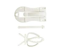 TEHAUX 2pcs Parrot Vegetable Clips White Plastic Handy and Easy to Operate Fixed Clamps for Bird Cage Supply, for Holding Fruits and Cuttlefish Bone