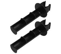 TEHAUX 2Pcs Plastic Toilet Paper Holder Replacement Rods for Wheelchair Commode Accessories, Black Bathroom Tissue Dispenser Clips Suitable for Seniors and Patient Bedside Use