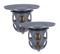 TEHAUX 2pcs Pop-up Sink Drain Stoppers with Strong Sealing Basin Plug Hair Catcher Bathroom Sink Stopper Fast Draining Anti-block Design Easy to Clean Gray
