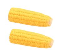 TEHAUX 2Pcs Puppy Chew Resistant Latex Corn Shape Dog Molar Plaything Interactive Pet for Teething and Biting