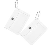 TEHAUX 2pcs PVC Coin Purse Mini Portable Key Case Multi-Functional Change Purse Card Holder for Travel and Daily Use