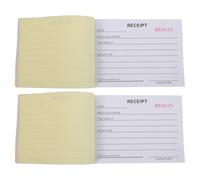 TEHAUX 2Pcs Receipt Books for Small Business Numbered Carbonless Invoice Work Order Forms 5.74" X 4.13" Customer Order with Carbon Copies