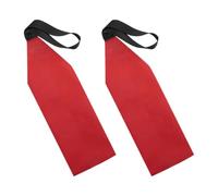 TEHAUX 2pcs Red Oxford Cloth Kayak Warning Flag for Yacht and Outdoor DIY | Travel Towing Marker, Suitable for Kayak Use, Red Colour, Oxford Cloth Build, Outdoor DIY Setup