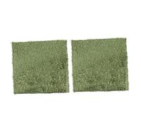 TEHAUX 2pcs Reptile Carpet Mats Artificial Green Moss Lawn Absorbent Cotton Material Natural-looking Bedding Suitable for Tortoise and Pet Terrariums