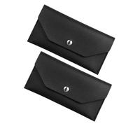 TEHAUX 2pcs Reusable Fake Leather Cash Envelope Wallet Lightweight Budget Organizer Pouch for Women Travel-Friendly Money Bag with Multiple Compartments for Financial Planning Spring