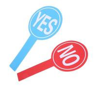 TEHAUX 2pcs Reusable Hand Holding Score Boards with Yes No Signs for Classroom Voting Teacher Feedback Student Interaction Paddles Lightweight Foam Boards for Teaching Supplies