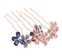 TEHAUX 2pcs Rhinestone Bridal Hair Comb Set for Women and Brides, Elegant Zinc Alloy Side Combs with Classic Design, Wedding and Party Hair Accessories for Memorable Keepsake