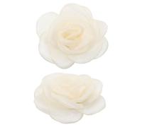 TEHAUX 2pcs Rose Shoe Clips Removable Flower Shoe Clips Floral Embellishments Alloy Fabric Stylish Elegant Design for Women Party Formal Occasions Season