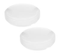 TEHAUX 2pcs Round Plastic Ceiling Light Shade for Flush Mount Fixtures, High Light Transmission with Antiaging Properties, Sl nd Elegant Design for Kitchen or Balcony Lighting
