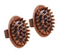 TEHAUX 2pcs Sandalwood Massage Comb Meridian Brush Manual Body Massager Back Scrubber Scalp and Legs Reusable Massage Tool
