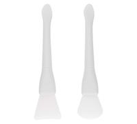 TEHAUX 2pcs Seal Wax Stamp Scraper Silicone Spatula Spoon with Plastic Handle Prevents Wax Buildup White for DIY Craft Accessories